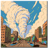 Tornado cyclone - painting by numbers